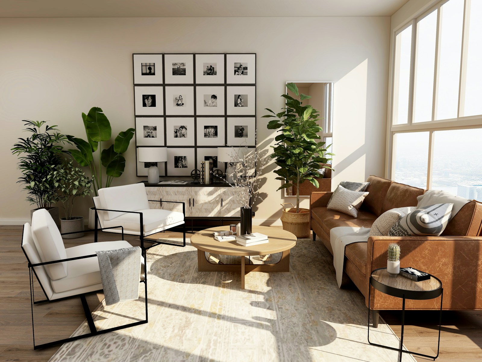 A thoughtfully furnished living room